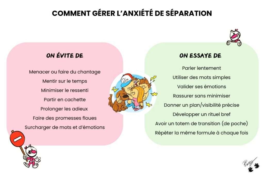 Comment gérer la peur de l'abandon et les crises de la séparation enfant